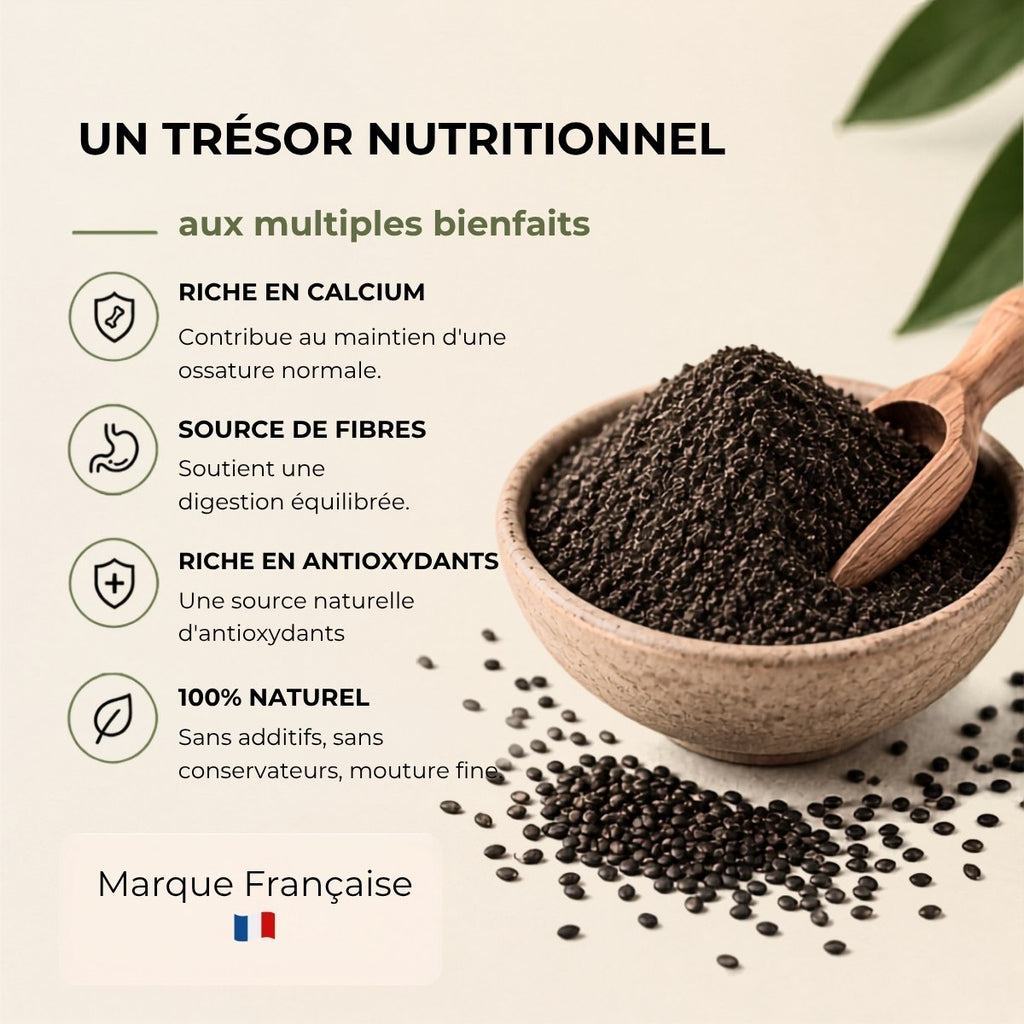 Poudre de Sésame Noir Premium — 150g