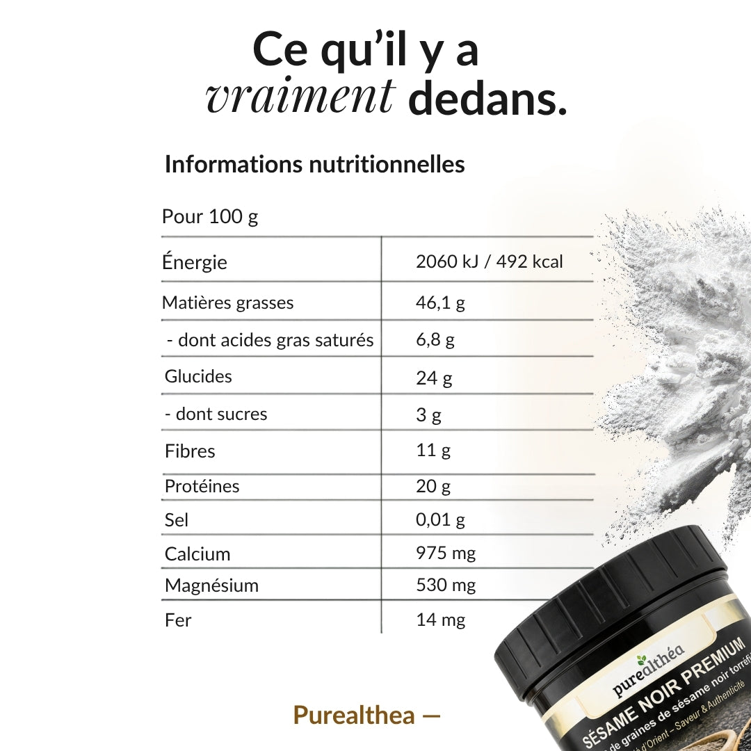 Poudre de Sésame Noir Premium — 150g