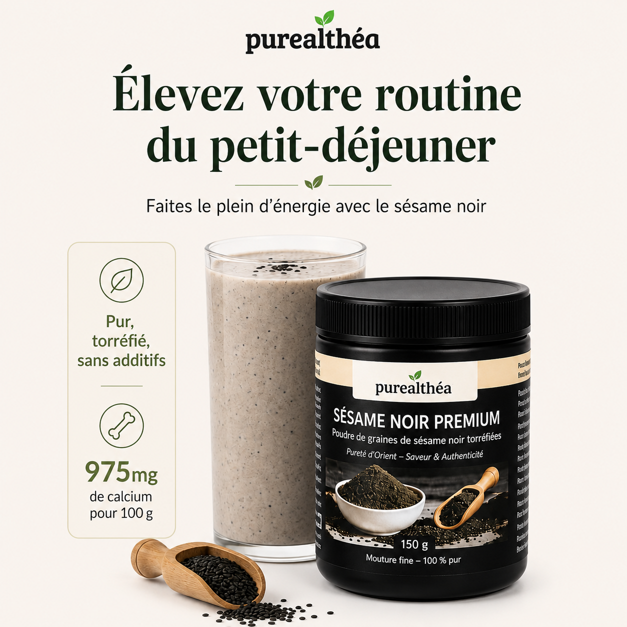 Poudre de Sésame Noir Premium — 150g